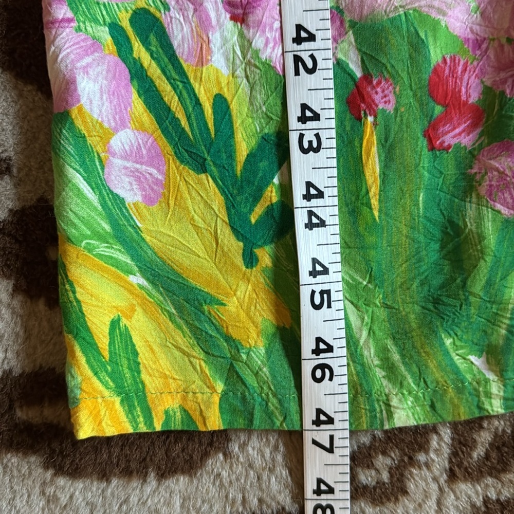 Jams World Bouquet Burst Floral Midi Dress Womens M Tropical Beach made in USA - Picture 8 of 12